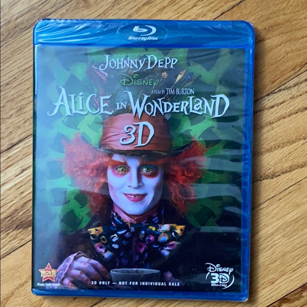 NWT Disney Alice in Wonderland 3D bl -Ray unopened